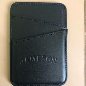 Jameson Irish Whiskey Black Leather Card Holder Wallet - NEW